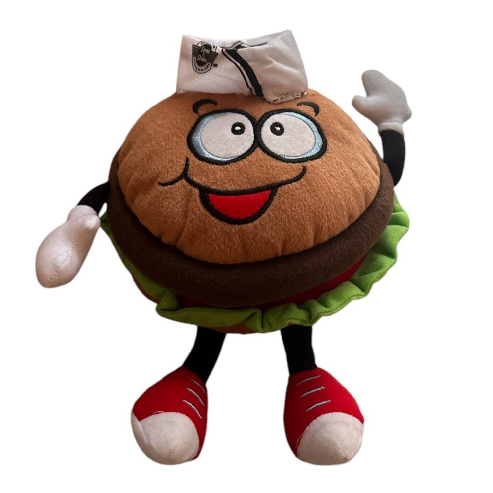 Steak 'N Shake 2016 SIZZLE Burger 9" Stuffed Plush Advertising Promo Kellytoy